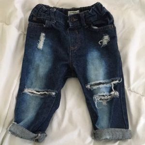 Distressed toddler jeans